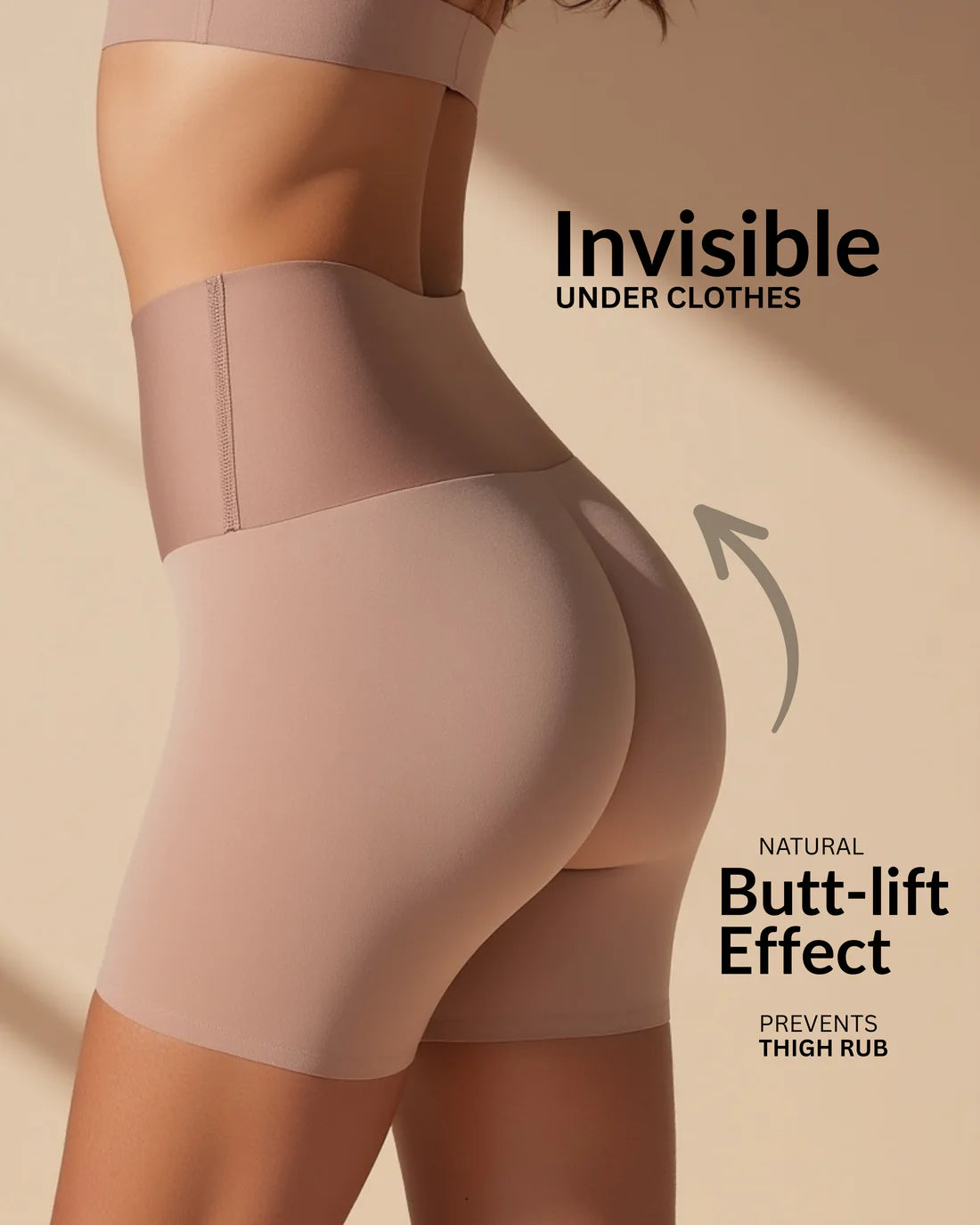 Shorty Gainant Sans Coutures Taille Haute